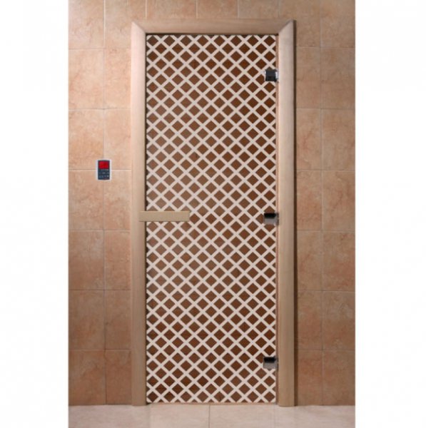 Дверь для саун «Мираж» бронза 1,9м х 0,7м