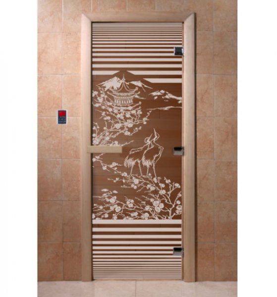 Дверь для саун «Япония» бронза 1,9м х 0,7м